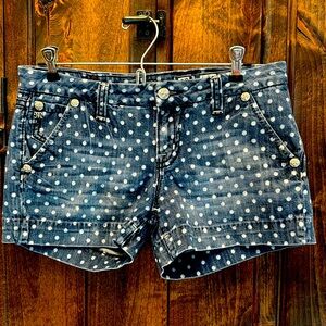 Miss Me polka dot size 28 denim shorts